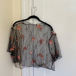 Shear / mesh butterfly top